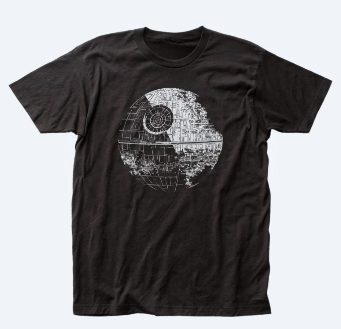Camisetas holgadas y cómodas de manga corta para hombre y mujer con estampado de Star Wars de exploración americana de ciencia ficción