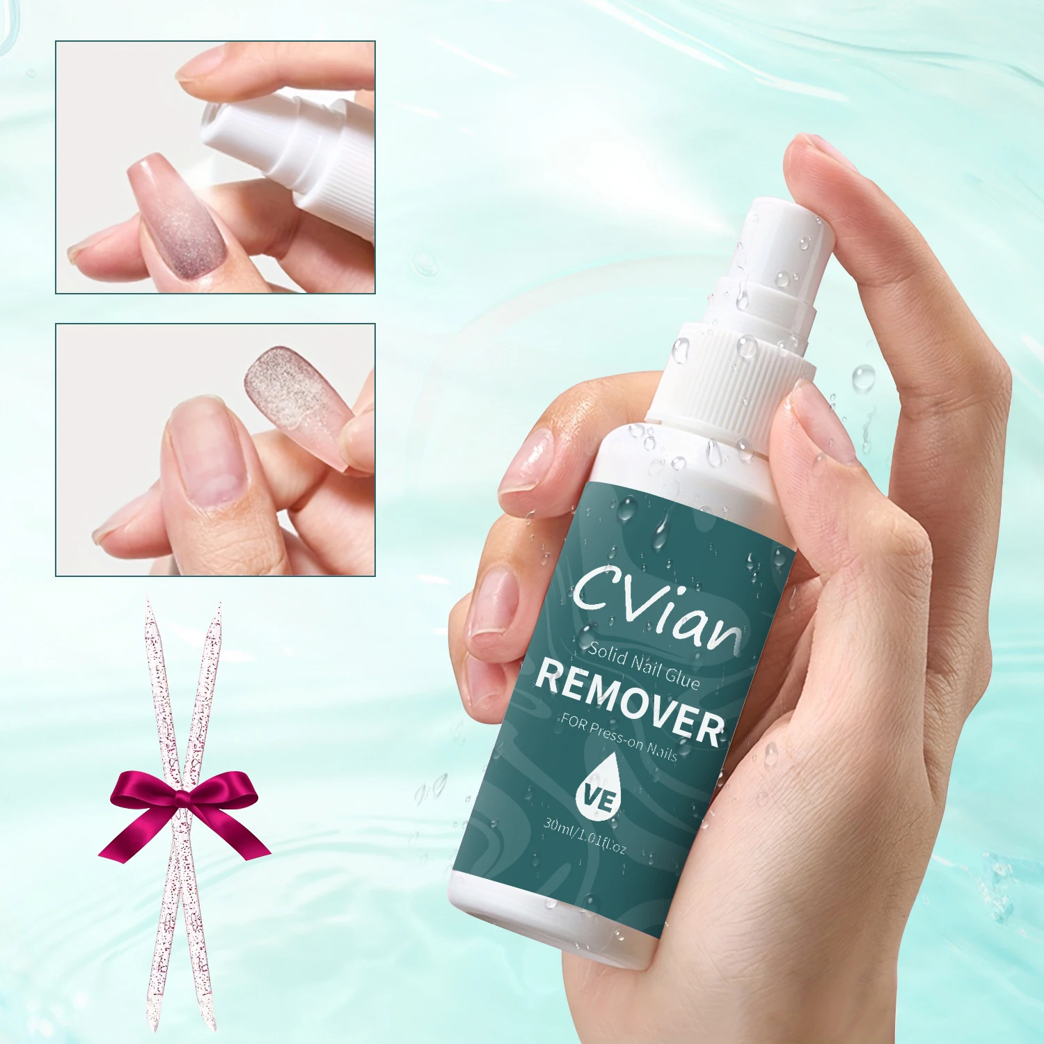 Suitable for Fake Nails Nail Glue Remover, Quick Dissolving Adhesive Remover, Easy to Remove Acrylic Nails and Press-On Nails