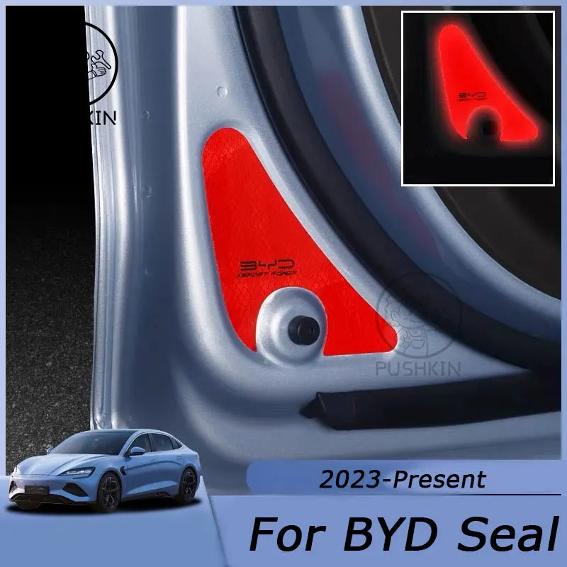 

For BYD Seal ATTO 4 2022 2023 2024 car interior parts Anti rear collision warning sticker for front bumper of door accessories