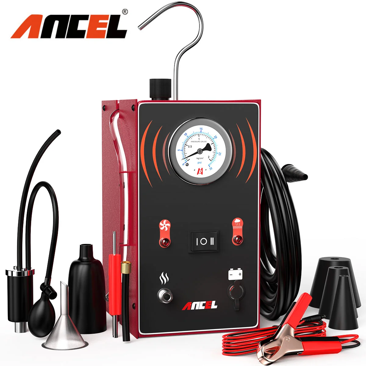 ANCEL S200 EVAP Smoke Leak Detector Automotive Car Smoke Machine Diagnostic Tool Vacuum Tester Oil Fuel Pipe Leakage Locator