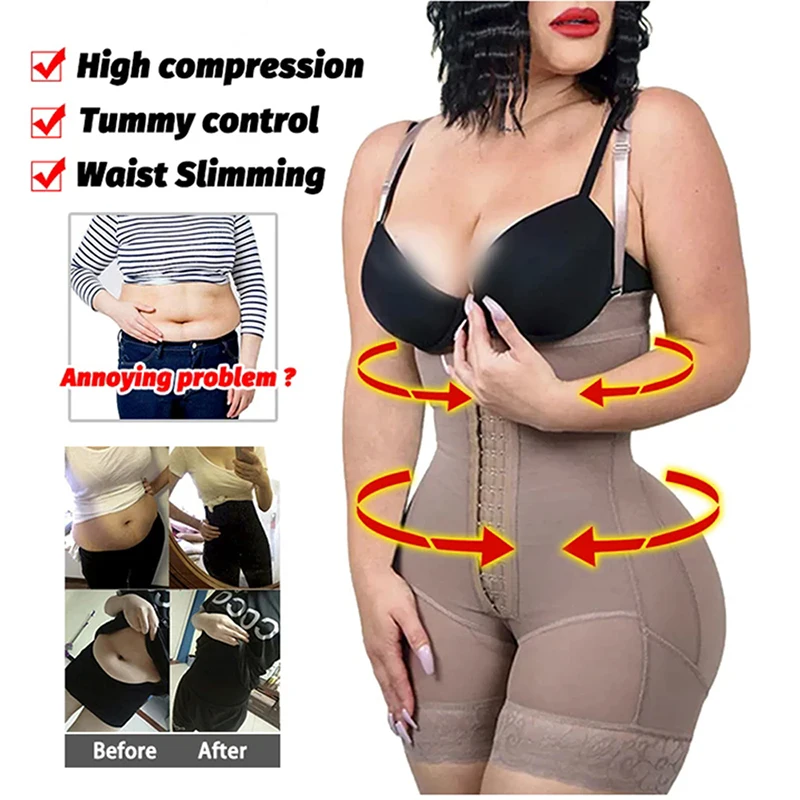 AfruliA Fajas Colombianas Moldeadoras Bodysuits Shapewear Waist Trainer Body Shapers Girdles Slim Abdomen Control Panties Corset