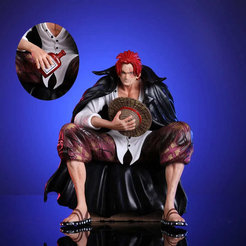 

Hot One Piece Gk Shanks Figure Chronicle Master Stars Plece Bt Sitting Posture Action Figure Pvc Anime Collection Model Toys