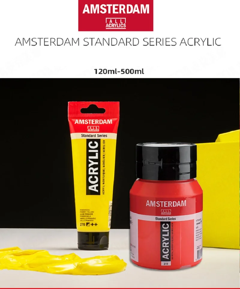 Imagem -02 - Talens Importação Amsterdam Standard Série Acrílico Profissional 120ml é Adequado para Qualquer Superfície de Propileno de Objetos