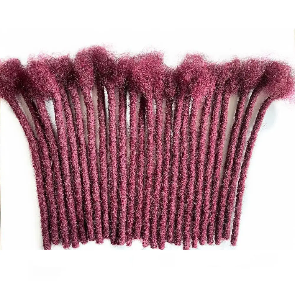 0,4 0,6 0,8 cm Borgoña 100% Extensiones de rastas de cabello humano Extensiones Loc Extensiones de cabello humano Extensiones Loc permanentes Cabello humano