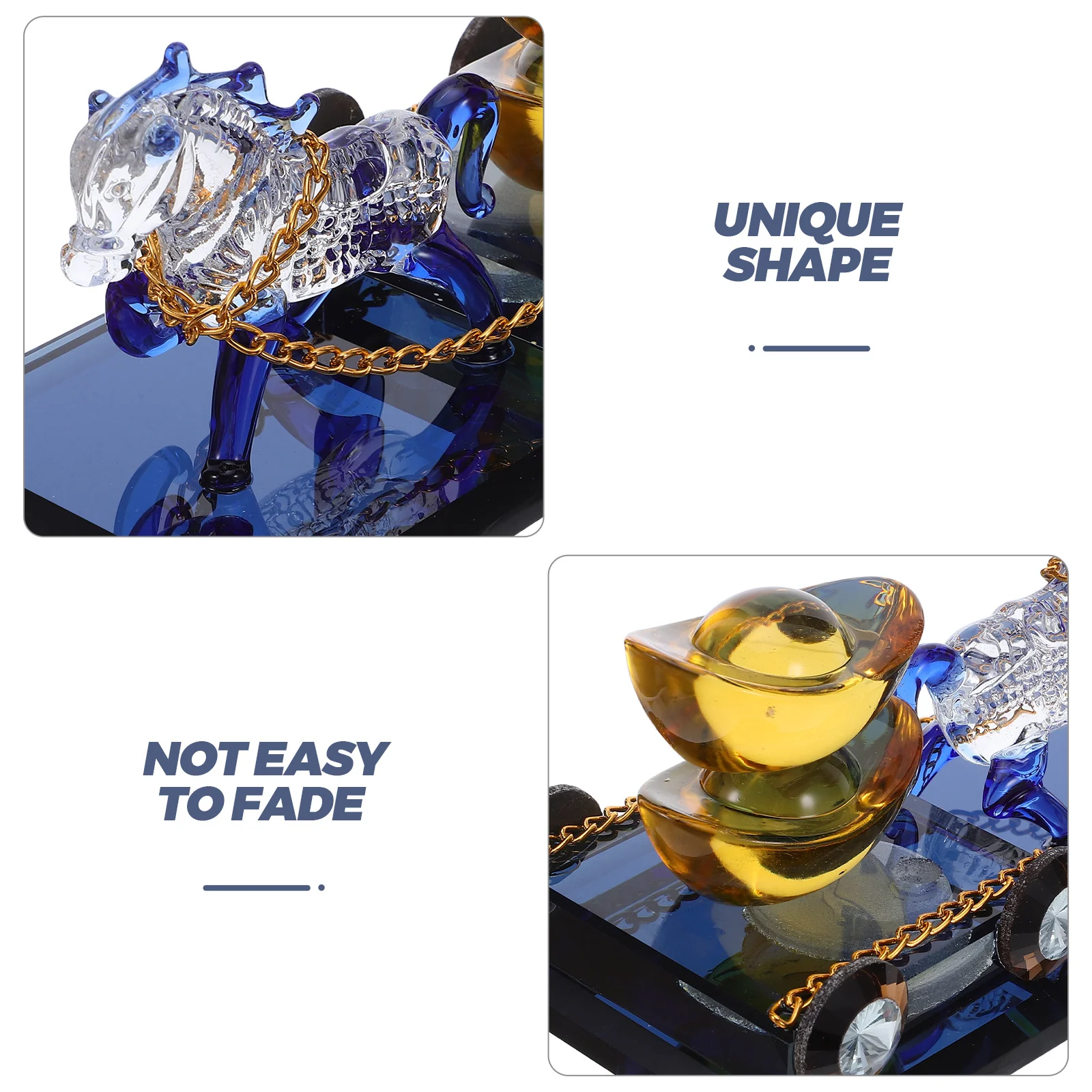 كريستال الحصان النقل تمثال 2026 الصينية زودياك الحصان للمنزل مكتب سطح المكتب لوحة سيارة ديكور مصغرة #5