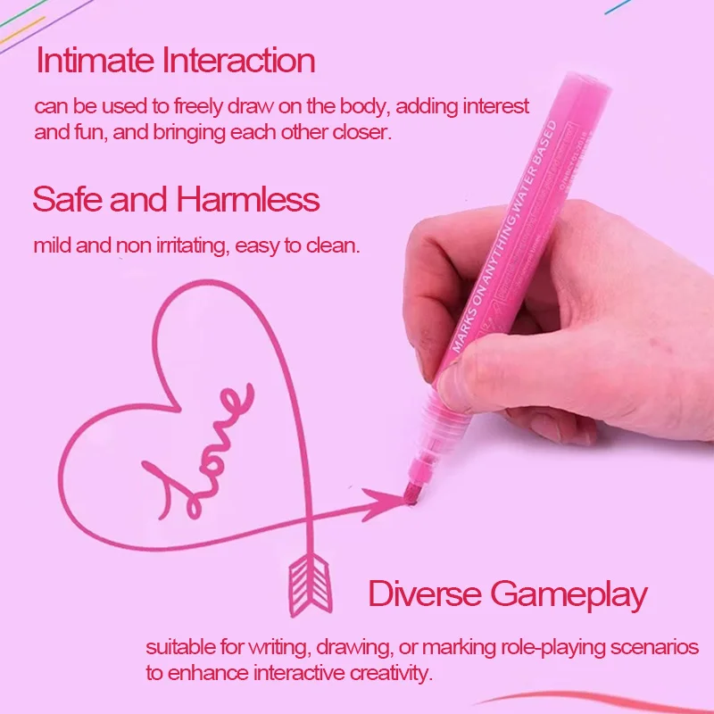 الكتابة على الجدران القلم ألعاب الكبار اللعوب الملحقات الغريبة أدوات قابل للغسل الجسم اللوحة Bdsm علامات DIY بها بنفسك الوشم ماكياج الجنس لعب C07