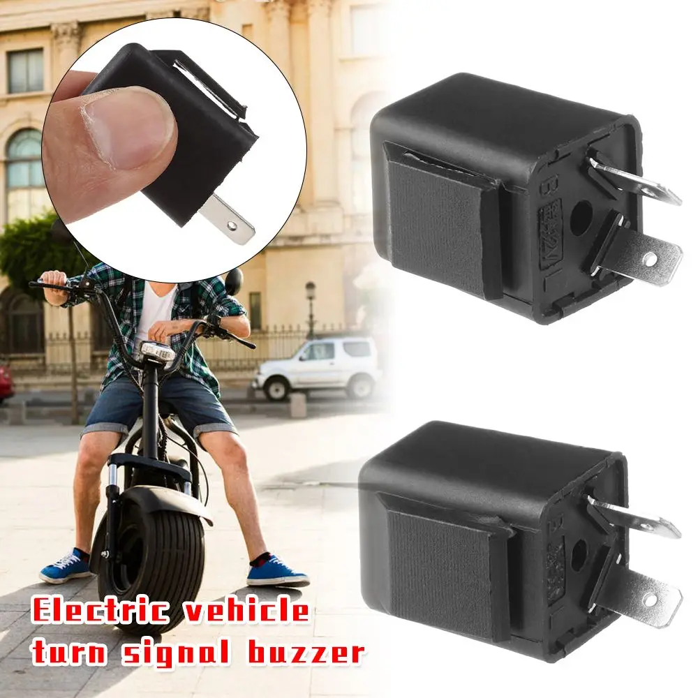 Indicator DC12V 60V Electric Vehicle Accessories 2Pins Buzzer Beep Flasher Electric Tricycle Buzzer Relay Turn Signal