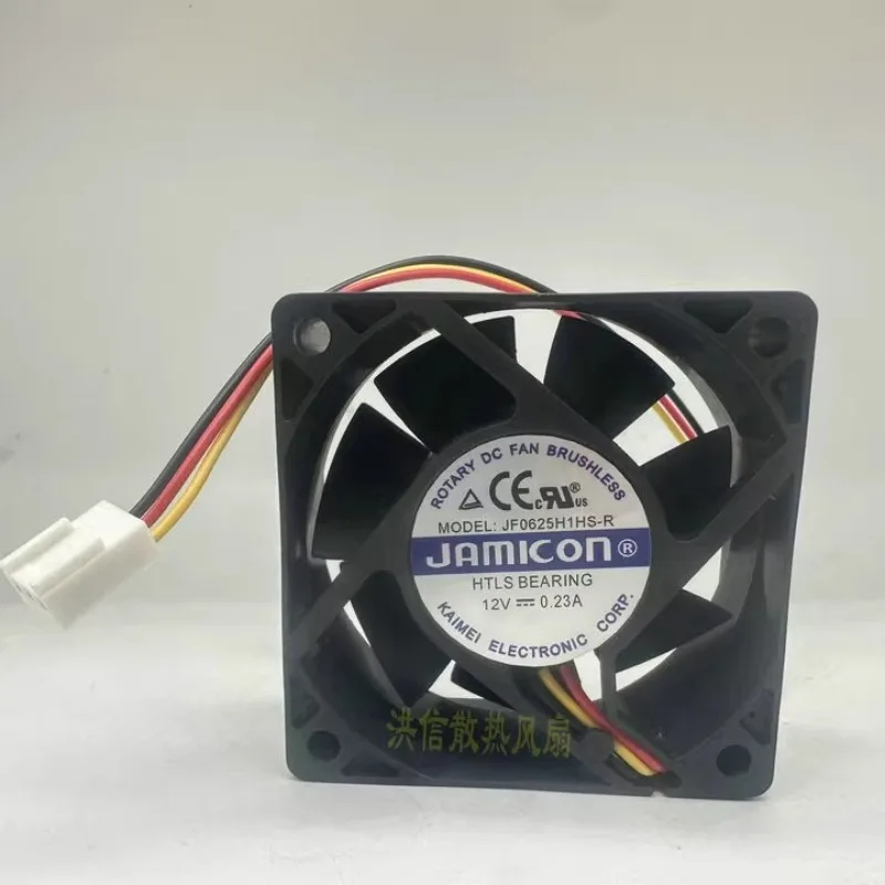 

New Cooler Fan for JF0625H1H1-R 6025 12V 0.23A 6CM 3-wire Computer Power Supply Chassis Fan 60*60*25MM