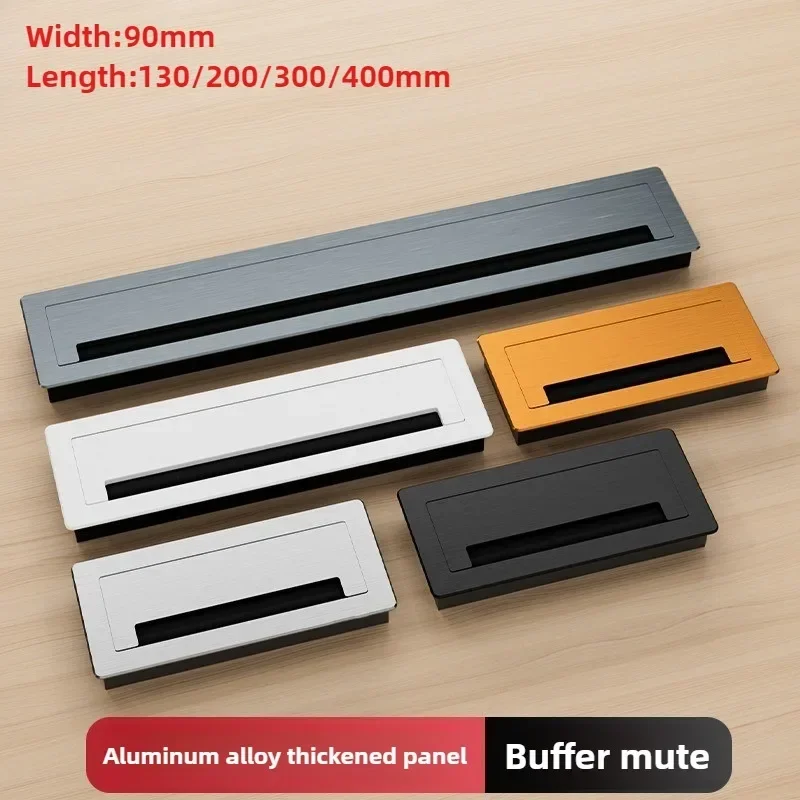 1PC Aluminum Alloy Rectangular Desk Cable Grommets Wire Hole Cover Cable Outlet Port Surface Table Cable Hole Furniture Hardware
