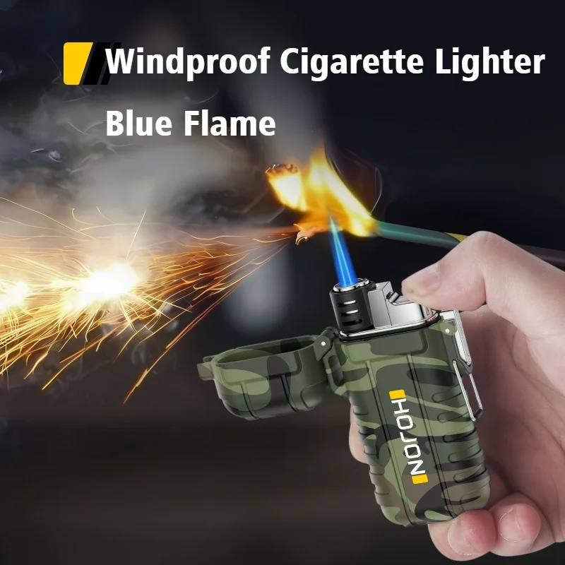 

New Waterproof Lighter Retractable Fires Outlet Windproof Open Flame Lighter Blue Fire Cigarettes Lighters & Smoking Accessories