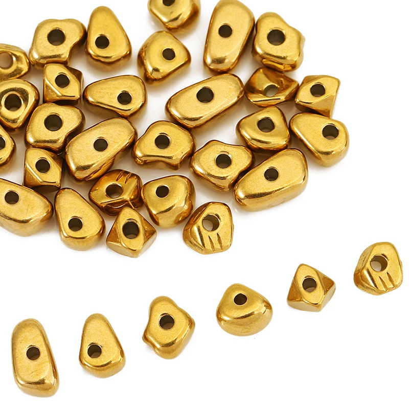 

20pcs Geometric Stainless Steel Spacer Beads Loose Beads for DIY Jewelry Necklace Bracelet Pendant Making Jewelry Materials