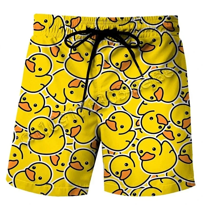 

2023 Summer Men's Swimwear Shorts Animal Duck Print Beachwear Sexy Swim Trunks Men Swimsuit Surf Board Short Sports Pants Briefs