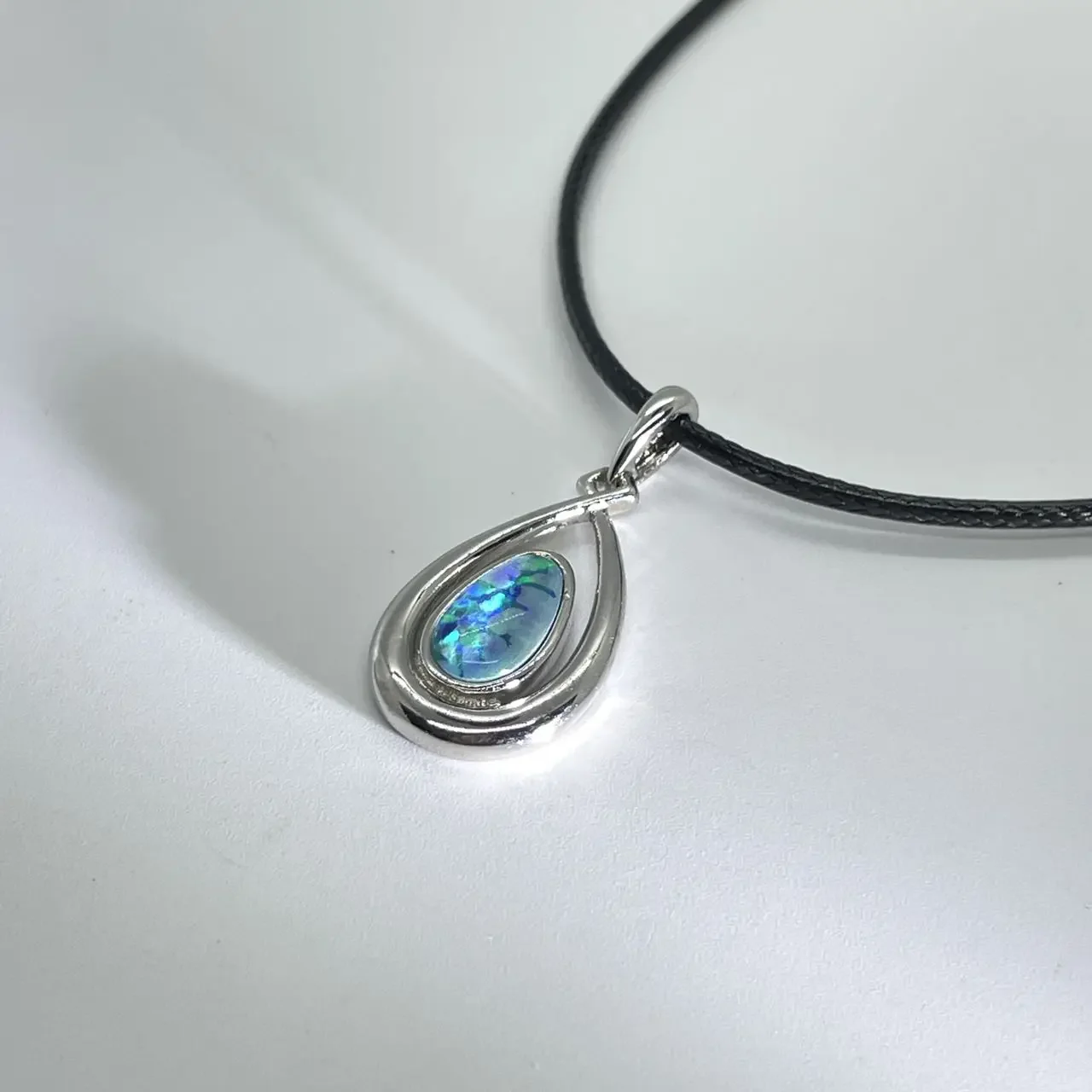 Classic Natural Australia Opal Stone Woman Fashion Style Necklace Blue Jewelry Mix Color  Plated 925 Silver Party Holiday Gift