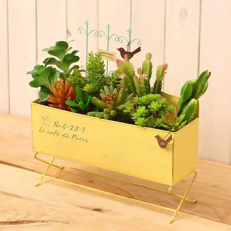 

Letter box flower device succulent flower pot flower device plant potted plant iron skin Nordic creative dill green plant indoor