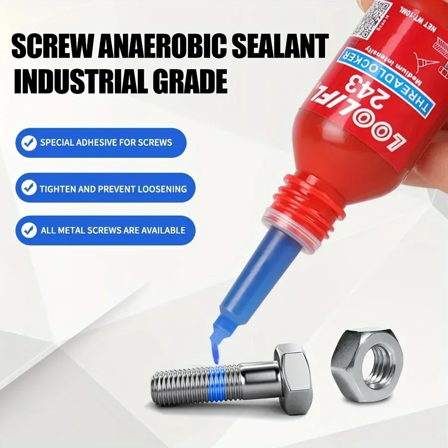 Loctitt 243 Blue Medium Strength Threadlockers Universal Thread Adhesives Waterproof Removable for All Metal Threaded Components