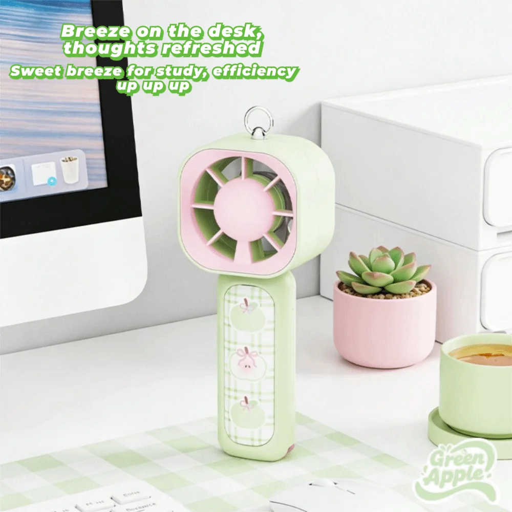 Quiet Operation Handheld Mini Fan Lightweight Design Strong Airflow USB Rechargeable Fan Rechargeable Battery Compact Size