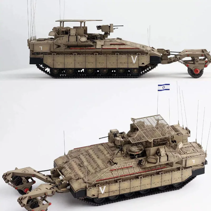 

88MODEL 1/72 Scale Israeli IDF Namer Armored Personnel Carrier With Mine Clearance Roof Simulation Resin Tank Model Display