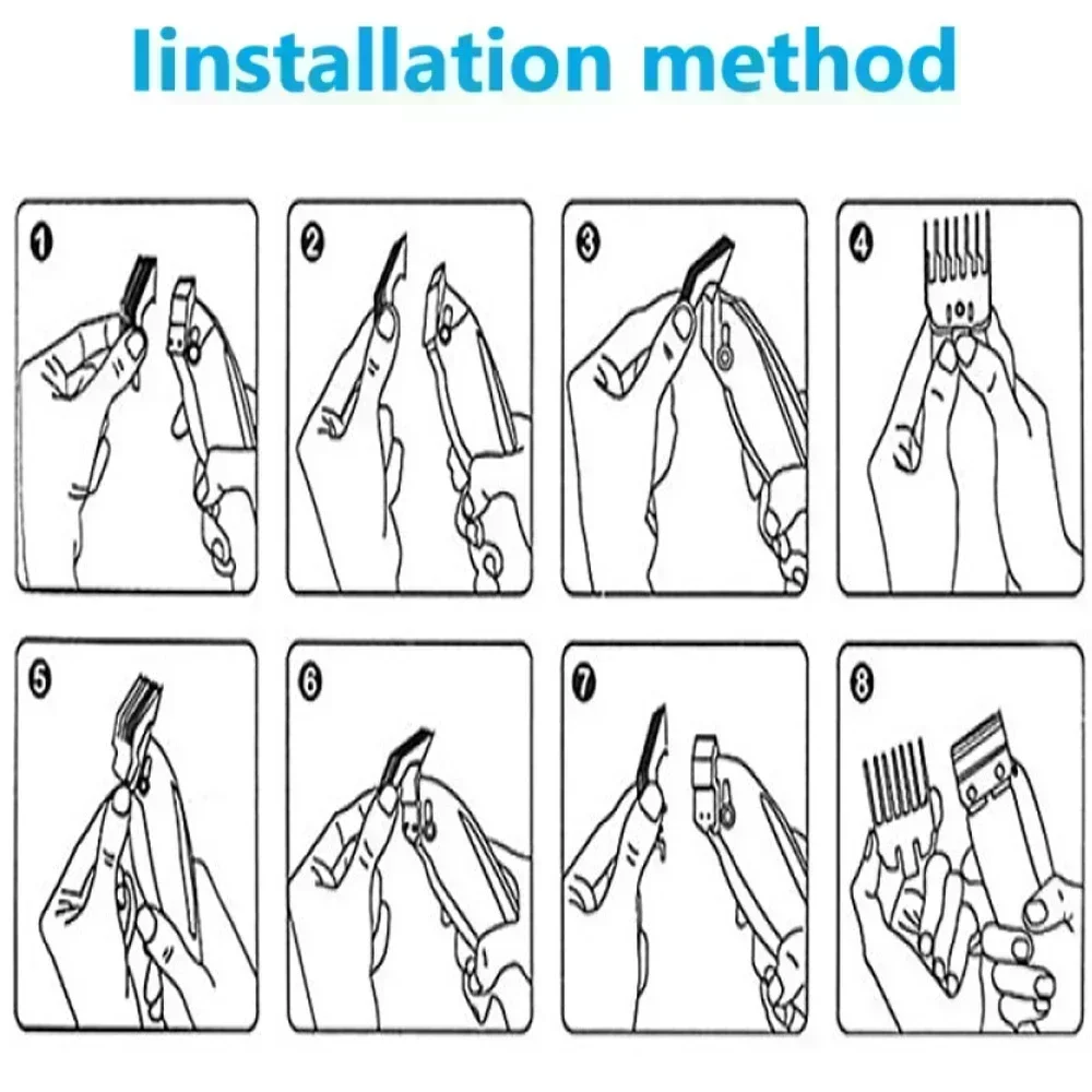 Kemei مقص الشعر KM-809A قص الشعر Maching اللاسلكية المتقلب الرجال المهنية المقص آلة قابلة للشحن قص الشعر Barberkemei