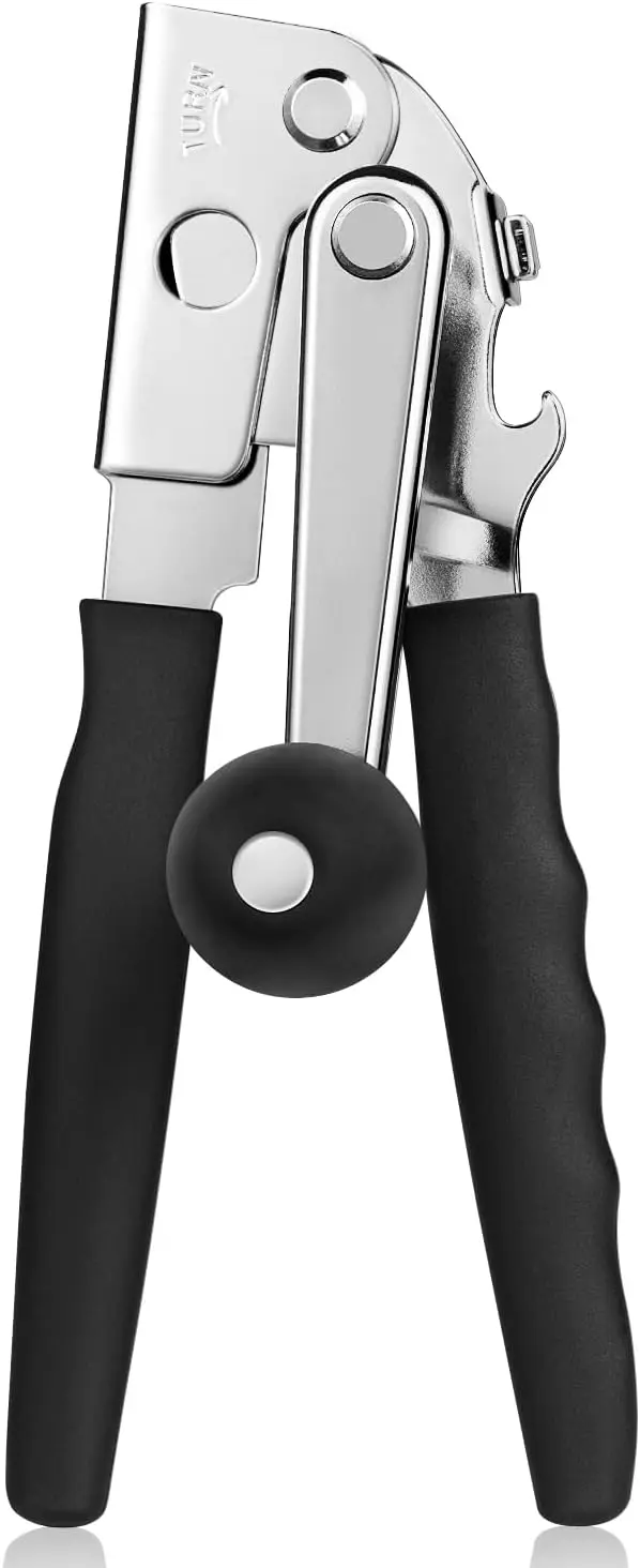 

Heavy Duty Can Opener for Large Cans, Extra-Long Handles & Oversized Knob for Easy Cranking, Opens Big #10 Cans Smoothly