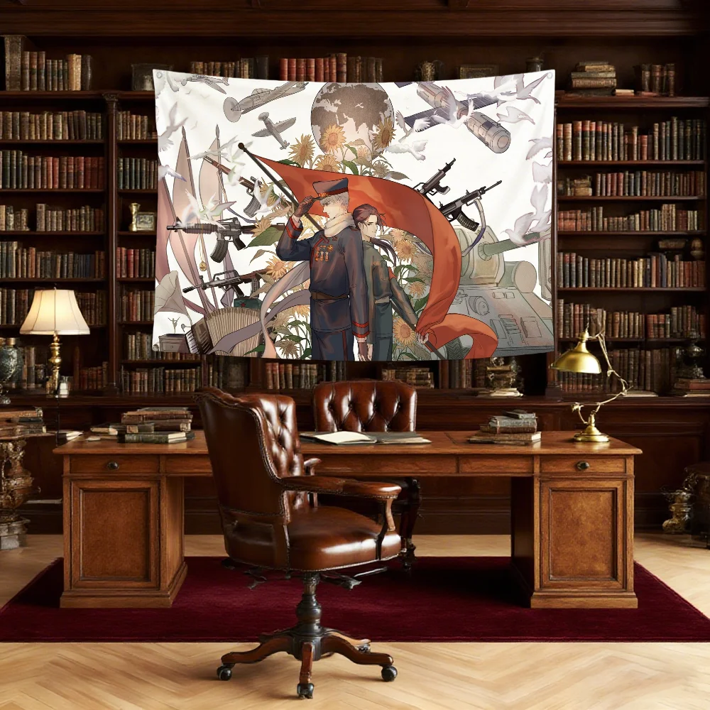 Cartoon H-hetalia flag Durable Outdoor Indoor Patio Festive Decoration Classic Design Pole Wall Room Banner