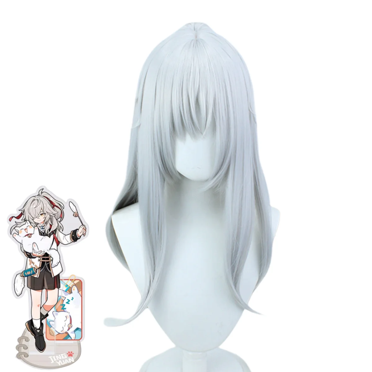 Game Honkai: Star Rail Jing Yuan Cosplay Costume New Skin Little Cat Collection Wig Uniform Coat Man Halloween Carnival Suit