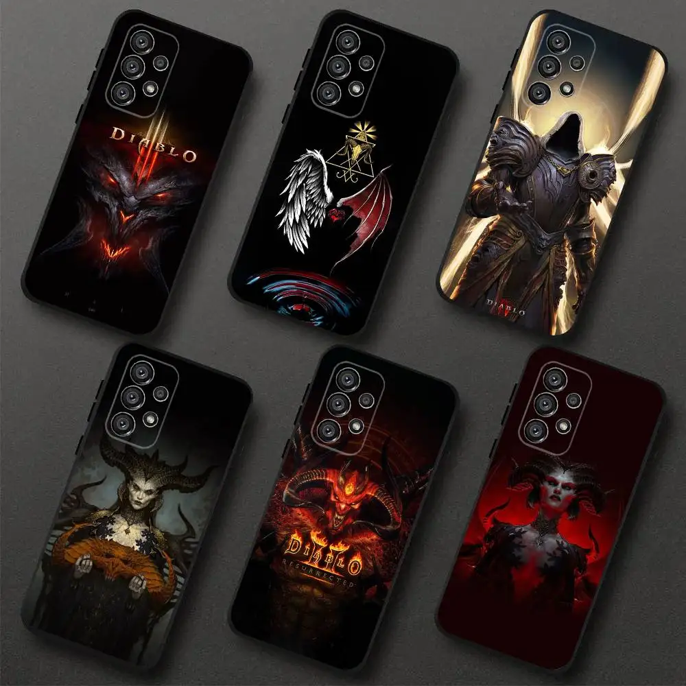 

Game D-Diablo 4 3 Phone Case For Samsung S 25,24,23,22,30,21,10,9,Ultra,Plus,Lite,FE,4,5G Black Soft Case