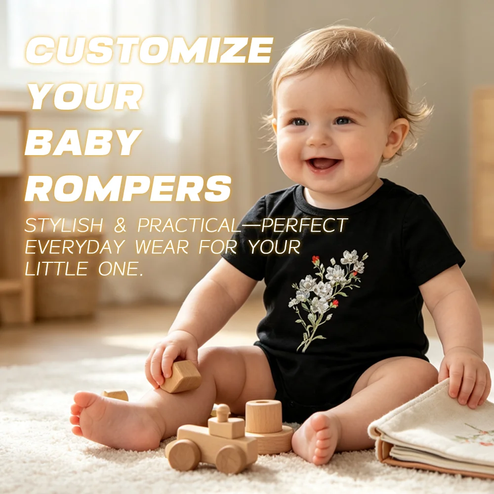 Romper Onesie Baby - 맞춤형 아기 반소매 롬퍼, 개인 맞춤