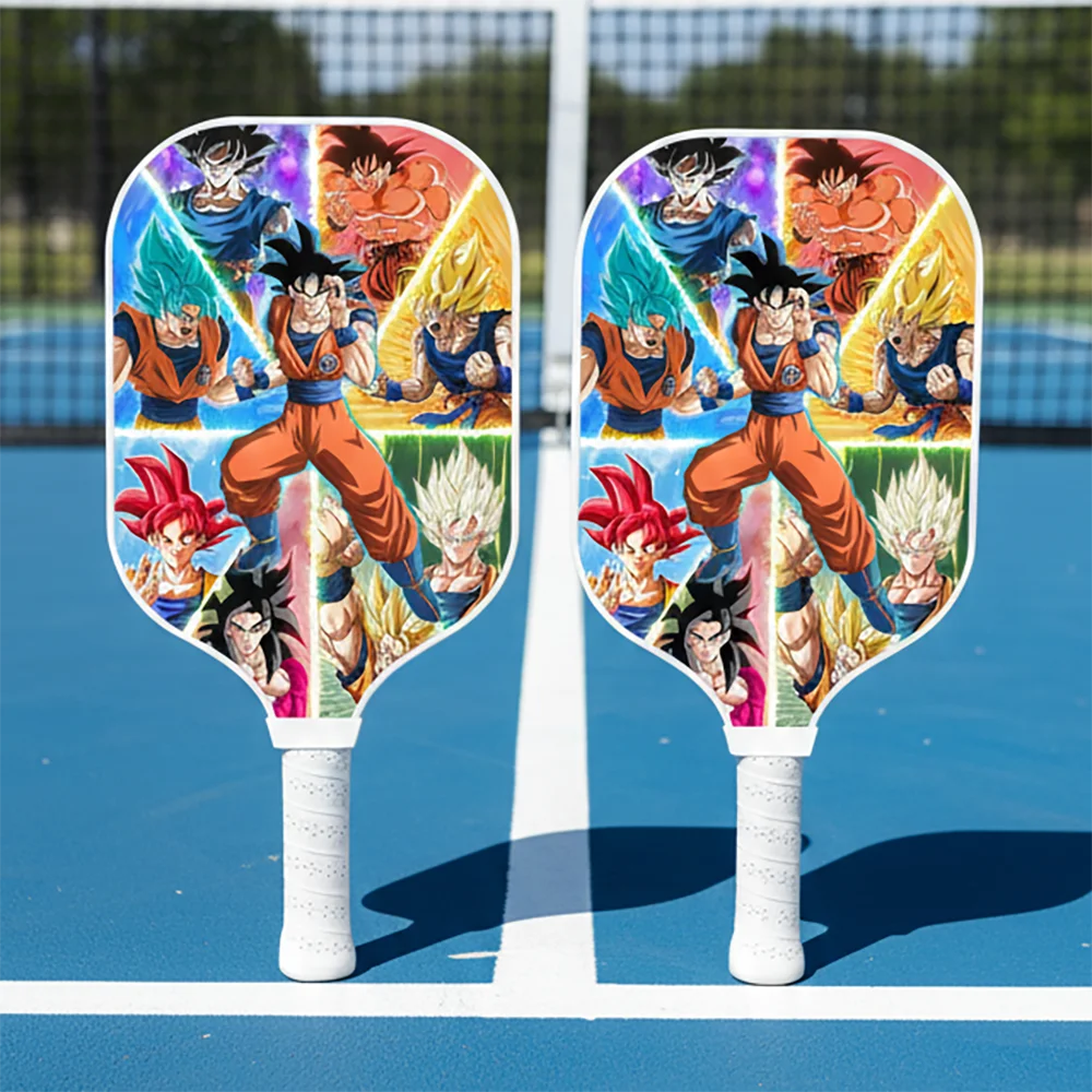 Figurka anime w kolorowym stylu Dragon Ball Goku, rakietka do pickleballa z włókna węglowego i włókna szklanego - profesjonalna/średniozaawansowana/początkowa