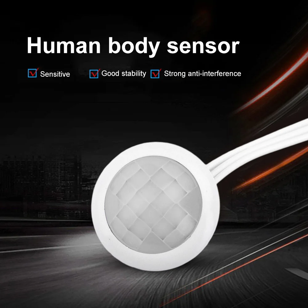 4-12V Infrared Human Body Sensor Switch Human Body Motion Induction Switch Photosensitive LED Night Light Switch