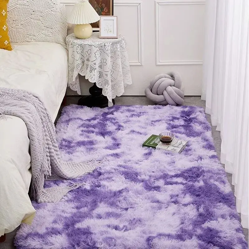 VIKAMA Silk Wool Rugs Luxurious Green Carpet Bedroom Full Of Nordic Ins Living Room Coffee Table Bedside Girl Rroom view 5