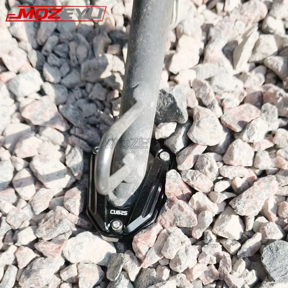 Motorcycle Kickstand Foot Side Stand Extension Enlarger Support Plate Pad For VOGE CU250 CU525 CU625 2023 2024 2025 2026 CU 625