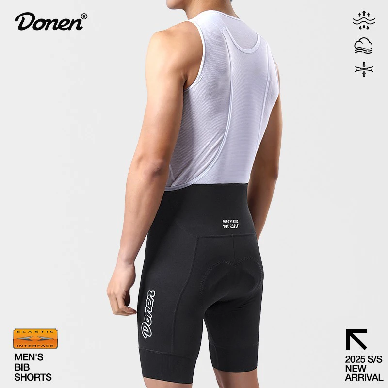 

DONEN Professional Cycling Shorts Elastic Interface Men Summer High Waist Breathable High Elasticity Bib Shorts MTB Road Bike Pa