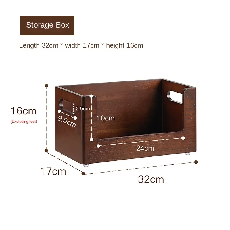 Elegant Solid Wood Cosmetics Box Desktop Multifunctional Organizer for Makeup and Accessories Infinite Stacking Basket