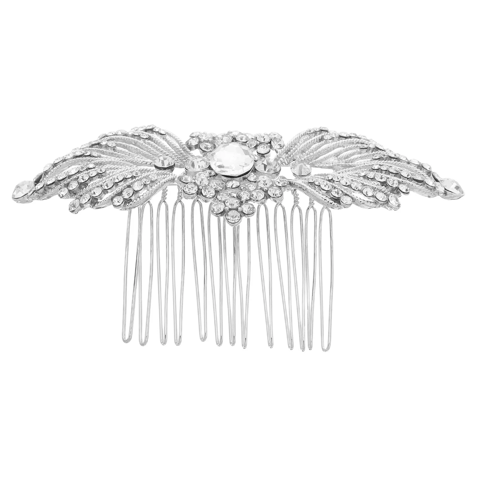 Water Rhinestone Bridal Hair Comb Elegant Crystal Side Hairpin Wedding Accessories for Bride Lightweight Classic Design