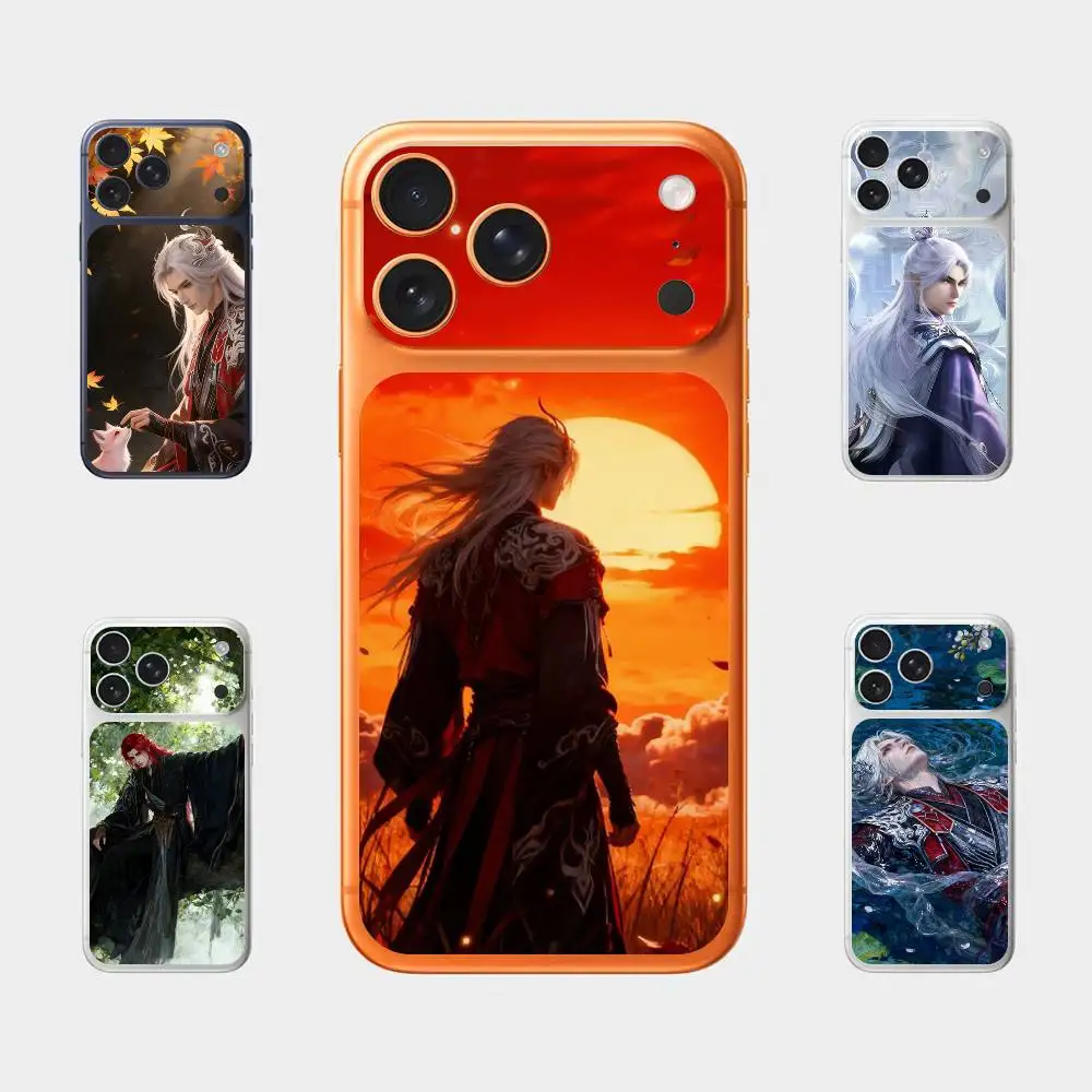 

Anime Figuer Wang Lin For Iphone 17 Pro Max Back Protective Decorative Sticker Back Cover