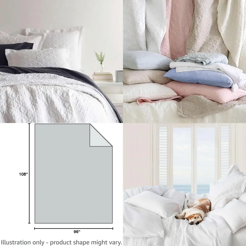 

Белое стираное льняное одеяло королевского размера, однотонный узор, качество премиум-класса, роскошное постельное белье для комфортного сна