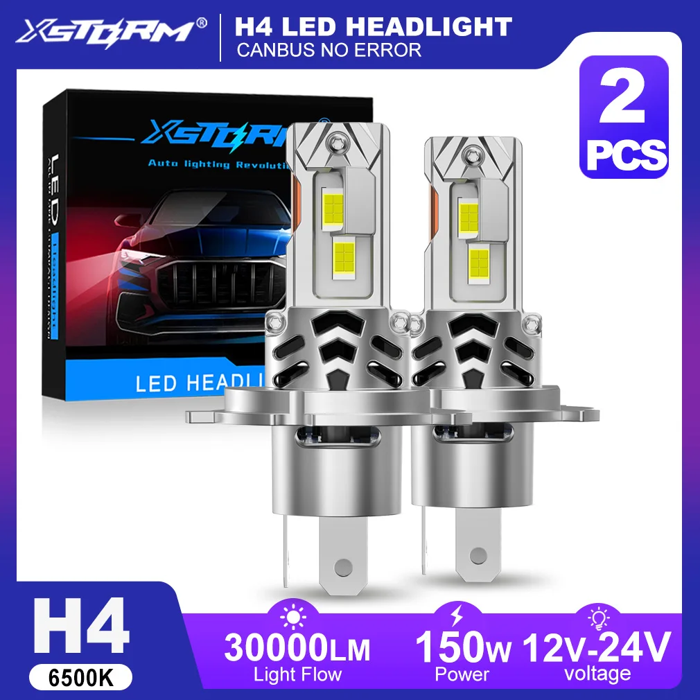yZ[zXSTORM H4 LEDwbhCg Canbus 30000LM 150W LED H4d ԗp 6500K nC/[r[ I[gCgt@twbhv
