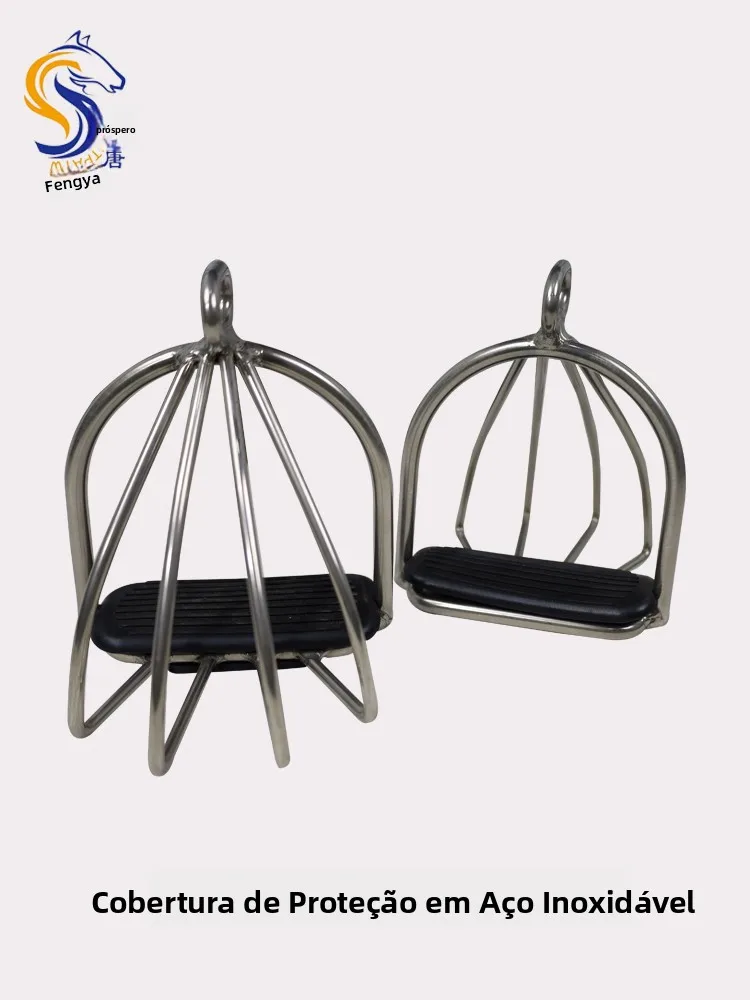 stainless-steel-safety-net-hoof-protection-lightweight-non-slip-equestrian-equipment-accessories-stirrups