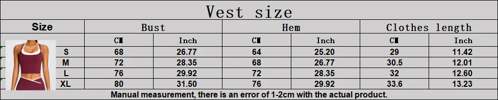 Size chart and fit details