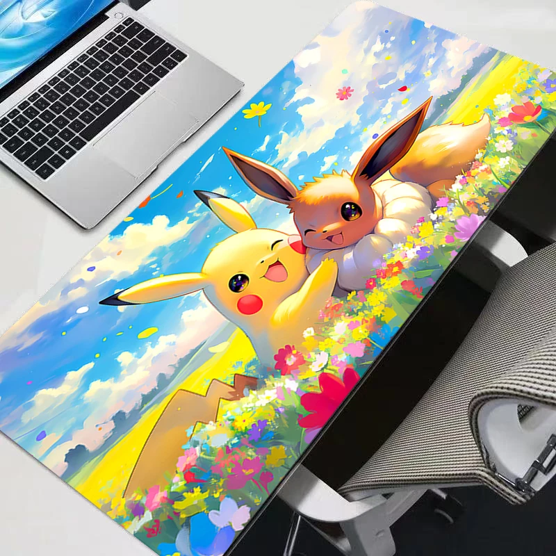 Gaming Mouse Pad durable Large Computer Mousepad Desk Pokemon Pikachu Mat PC Anime Carpet Keyboard Gamer Accessories Table