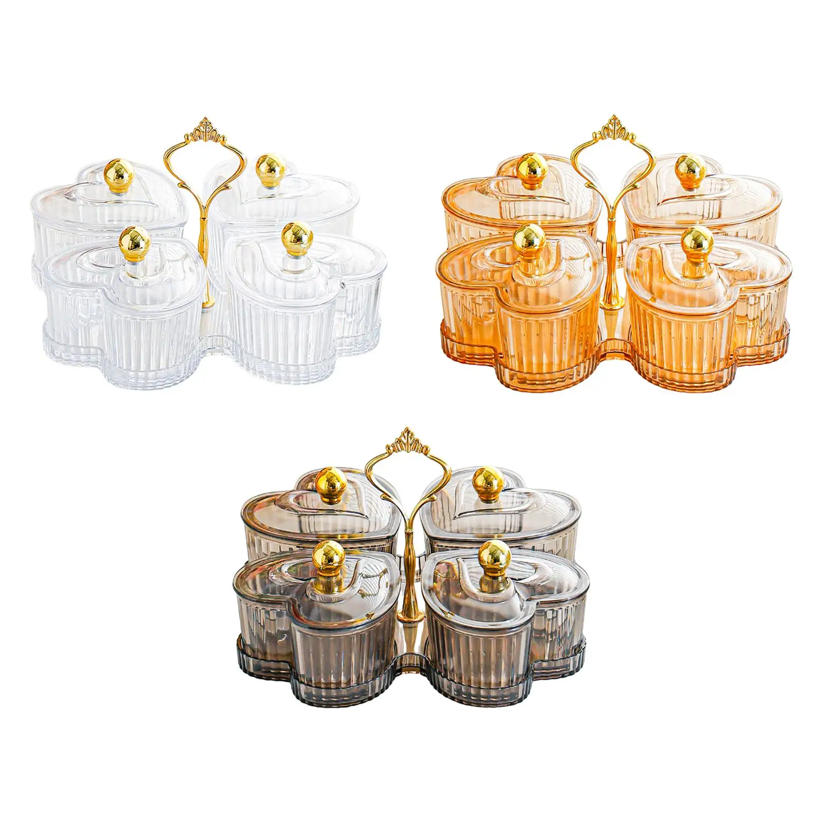 

Divided Serving Tray Nut Serving Dish Table Centerpiece Gift with Lid Appetizer Tray Snack Plate for Chocolates Relish Chip