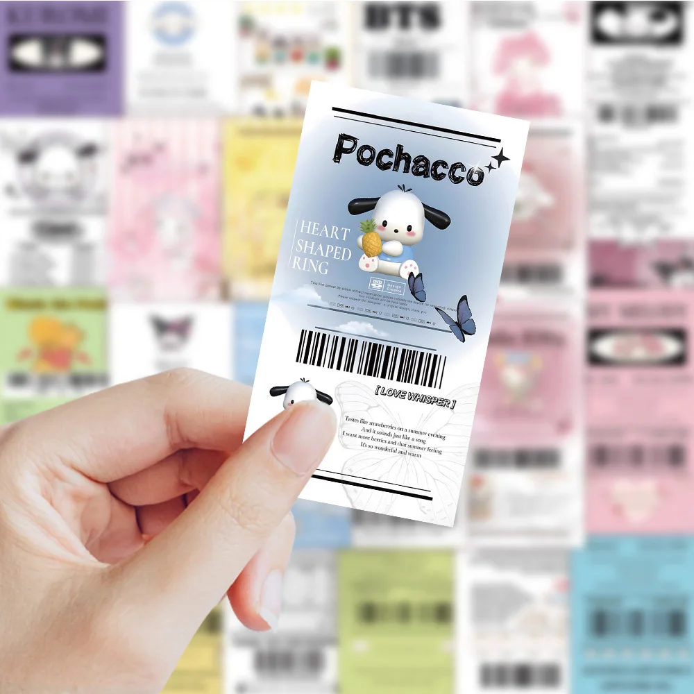 10/30/60Pcs Sanrio Stickers My Melody Cartoon Sticker Dagboek Scrapbooking Koelkast Guitar Telefoon Laptop Fiets Diy waterdicht Decals