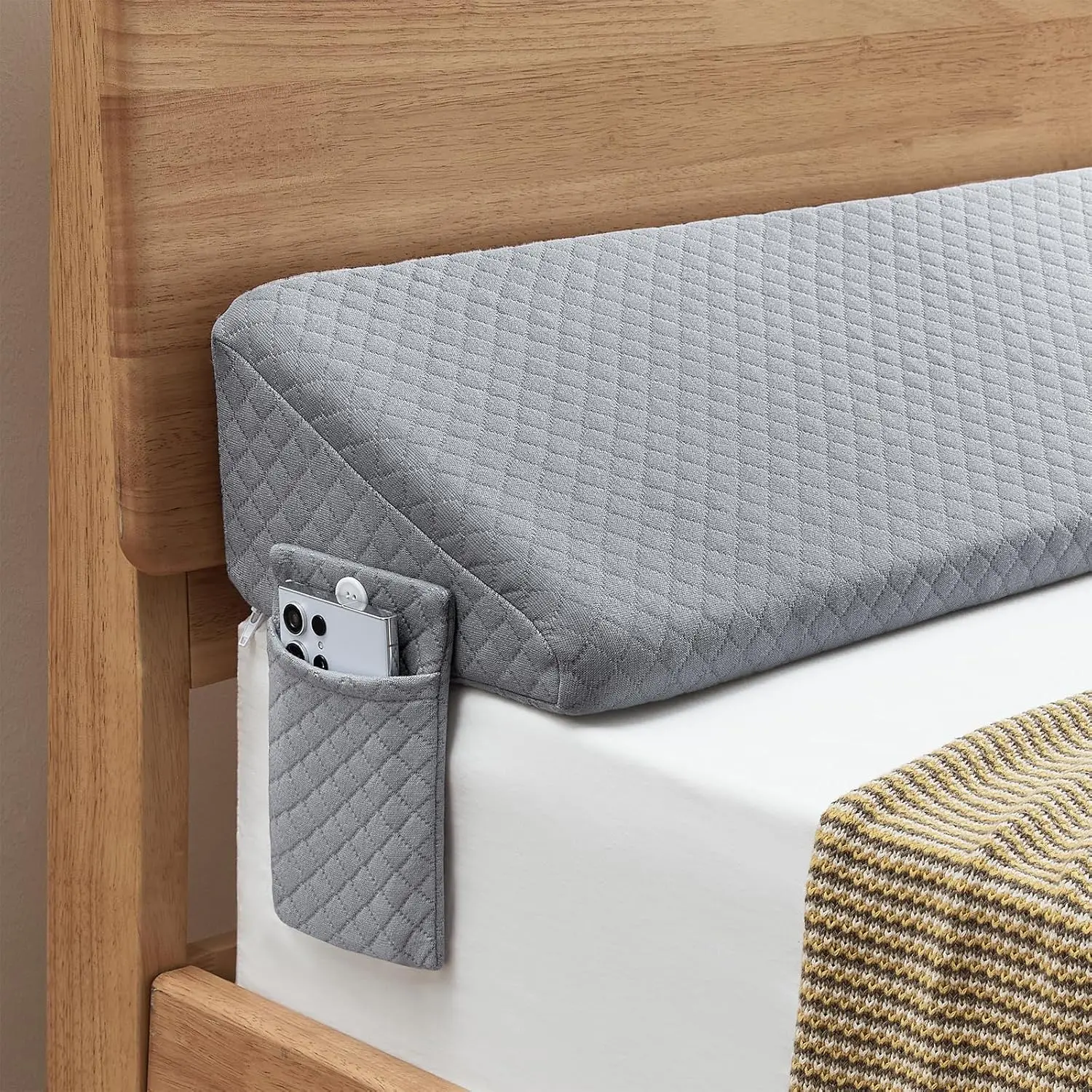 

Full Size（54""X10""X6""） Bed Wedge Pillow For Headboard - Upgraded Bed Gap Filler Full Between Mattr And Headboard - Pillow
