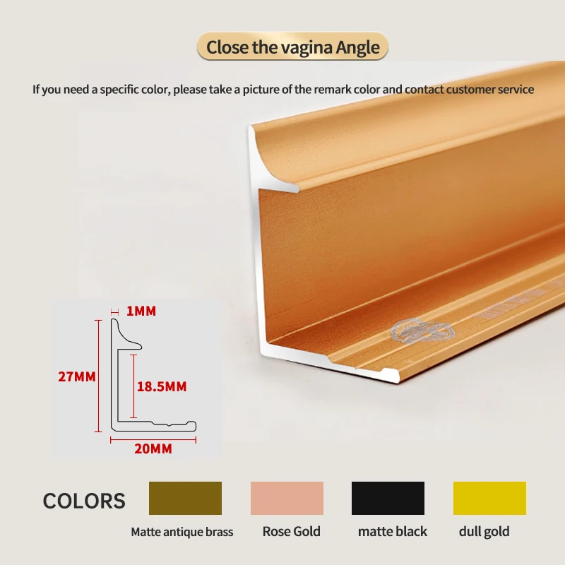 

Aluminum alloy 18mm cabinet/wine cabinet fixture closet door side edge strip,woodworking board edge line closing strip wrap edge