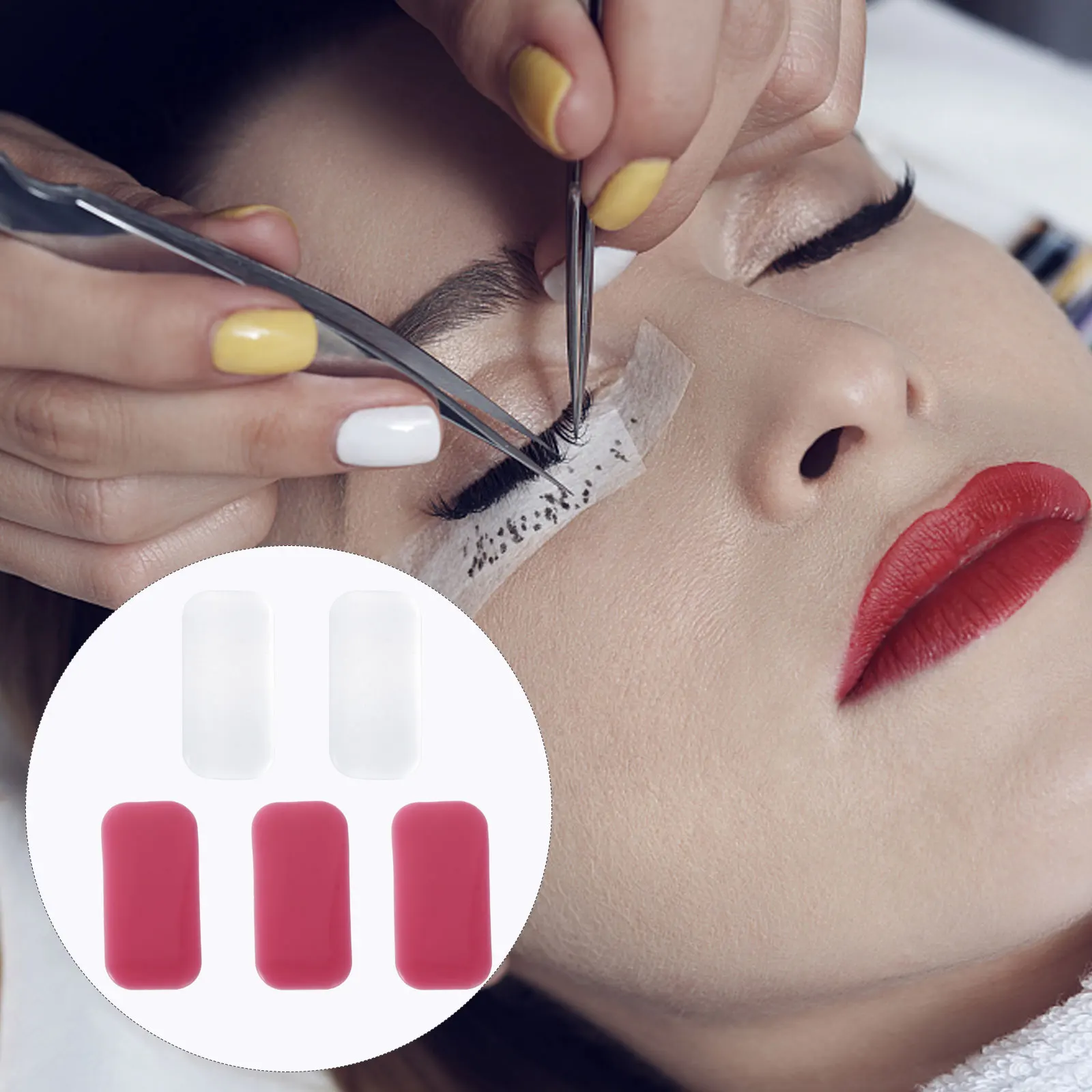 

Silicone Eyelash Pad Grafting Glue Plate Extension Tool Beauty Tray False Pallet Suitable Salon Personal Use Eyelash Adhesive