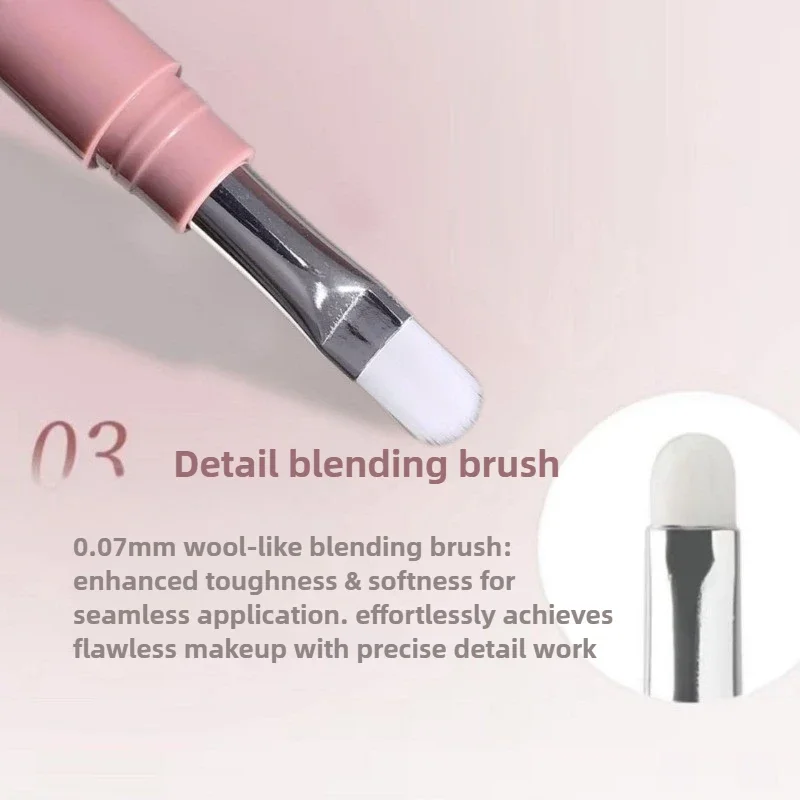 2 in1 ハイライター ヌード 下まぶた輪郭 アイライナー メイクアップスティック ディテールブラシ付き ダブルエンド ライイングシルクワームペンシル