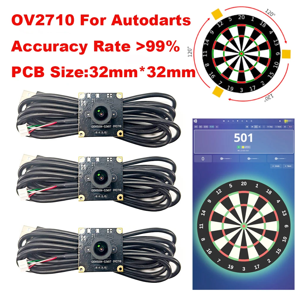 OV9732 cameramodule, 3-delige set, USB-camera, 1280 x 720, 30 fps, HD