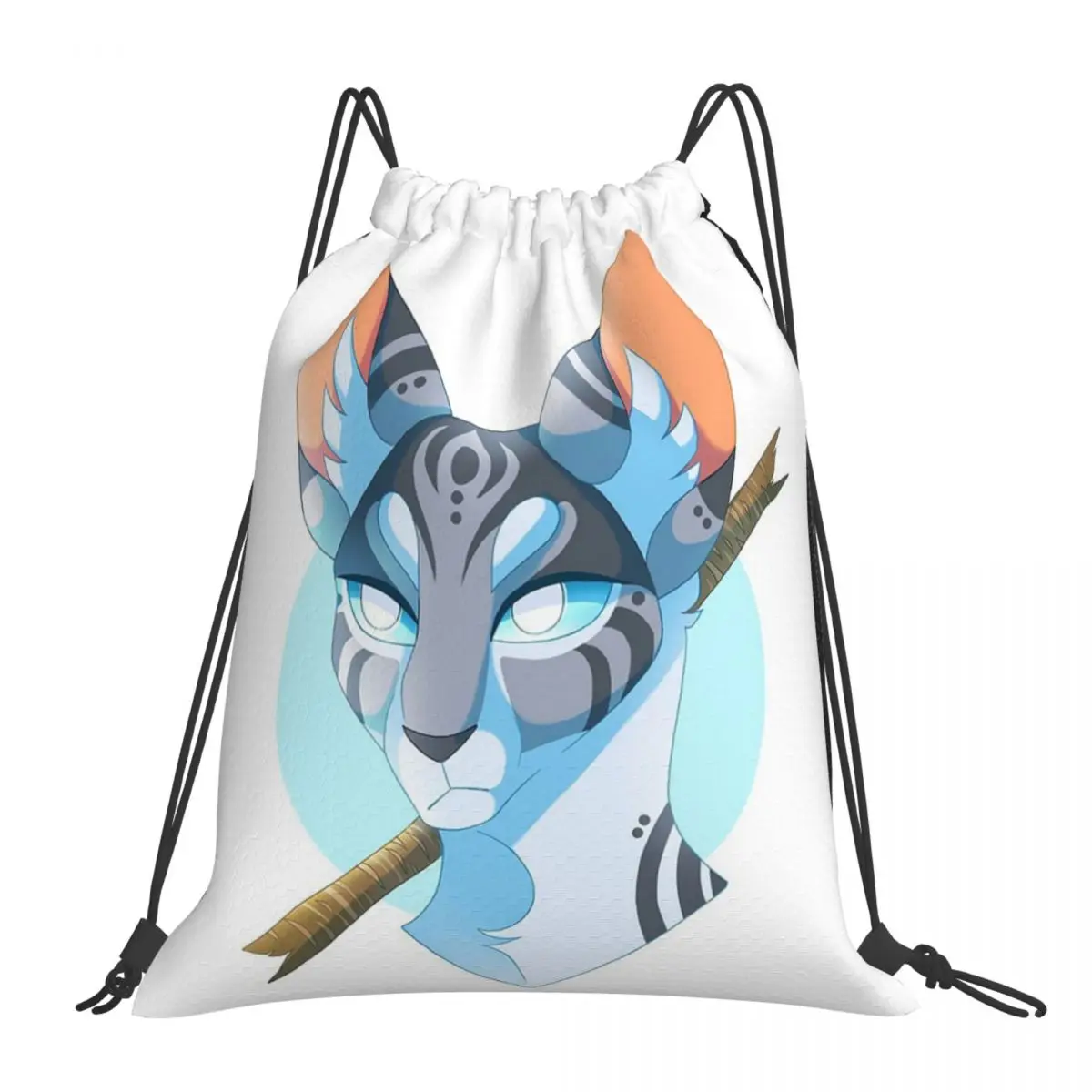 Jayfeather And Stick Backpacks Portable Drawstring Bags Drawstring Bundle Pocket Sports Bag Book Bags For Man Woman Students