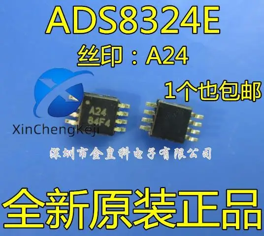 

10pcs original new ADS8324E silk screen A24 MSOP8 A/D converter ADS8324EB