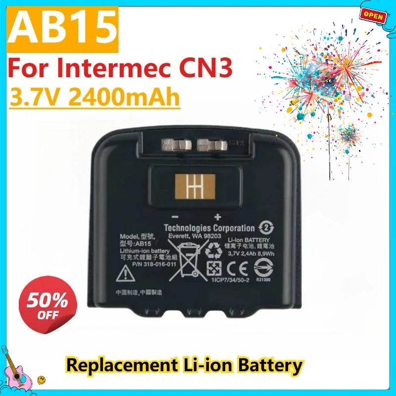 

New Replacement Li-ion Battery 318-016-011 AB15 AB16 3.7V 4000mAh for Intermec CN3